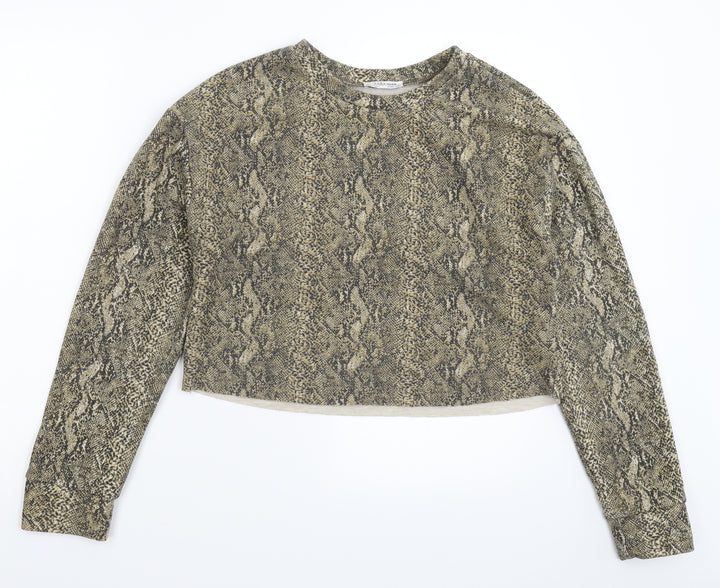 Zara Womens Multicoloured Animal Print  Pullover Sweatshirt Size S