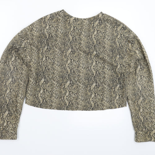 Zara Womens Multicoloured Animal Print  Pullover Sweatshirt Size S