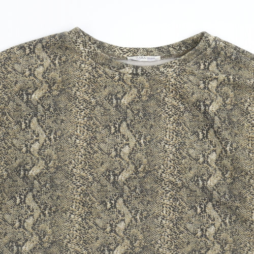Zara Womens Multicoloured Animal Print  Pullover Sweatshirt Size S