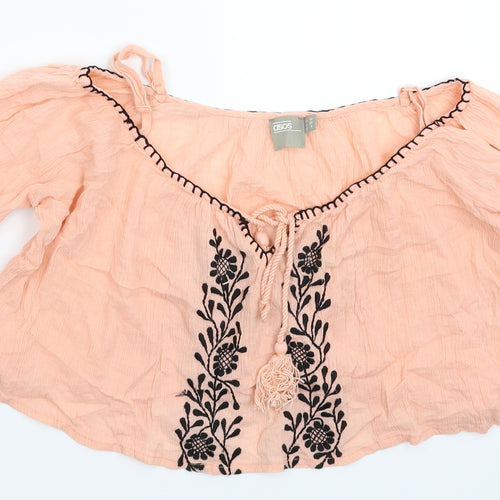 ASOS Womens Beige   Cropped T-Shirt Size 10