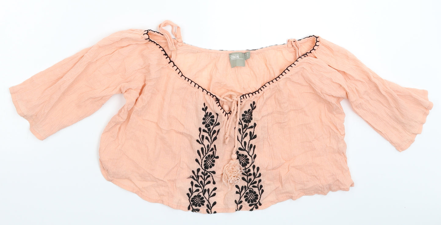 ASOS Womens Beige   Cropped T-Shirt Size 10