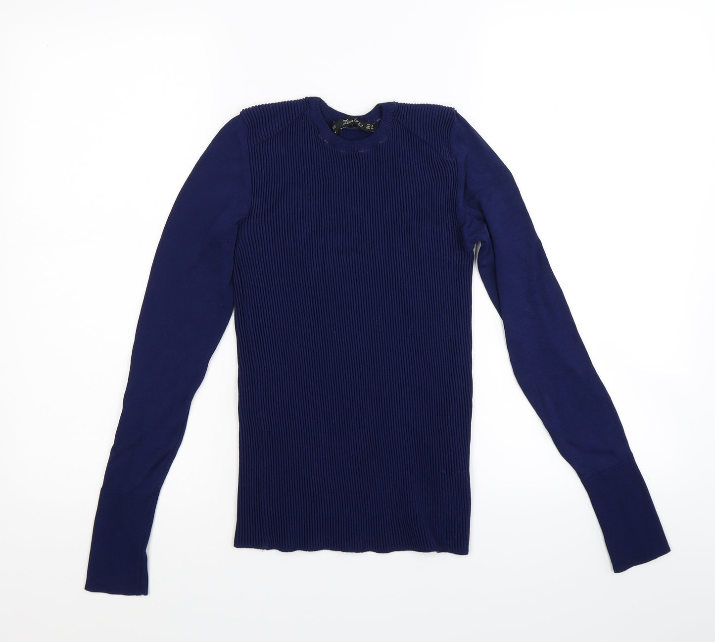 Laura Knit Womens Blue  Knit Pullover Jumper Size M