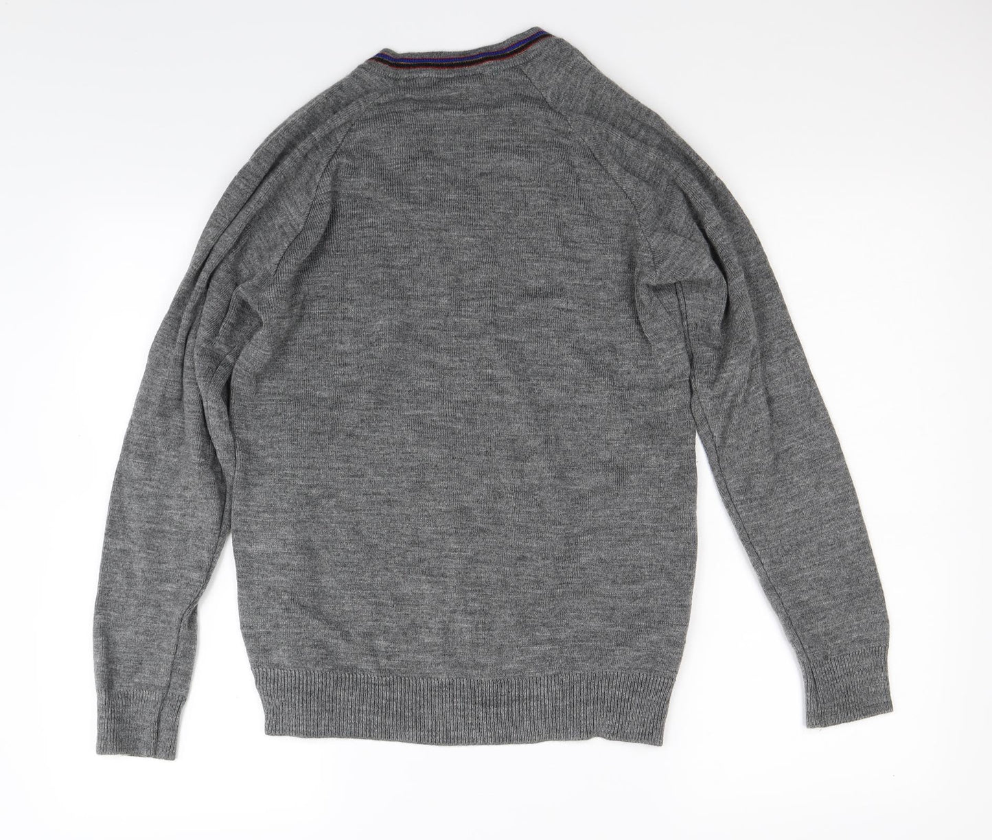 Stevensons Mens Grey  Knit Pullover Jumper Size S