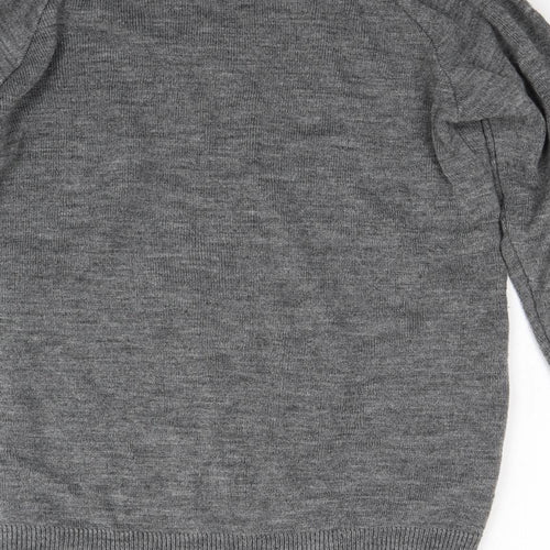 Stevensons Mens Grey  Knit Pullover Jumper Size S