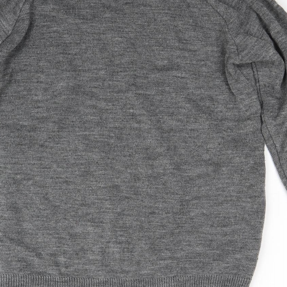 Stevensons Mens Grey  Knit Pullover Jumper Size S