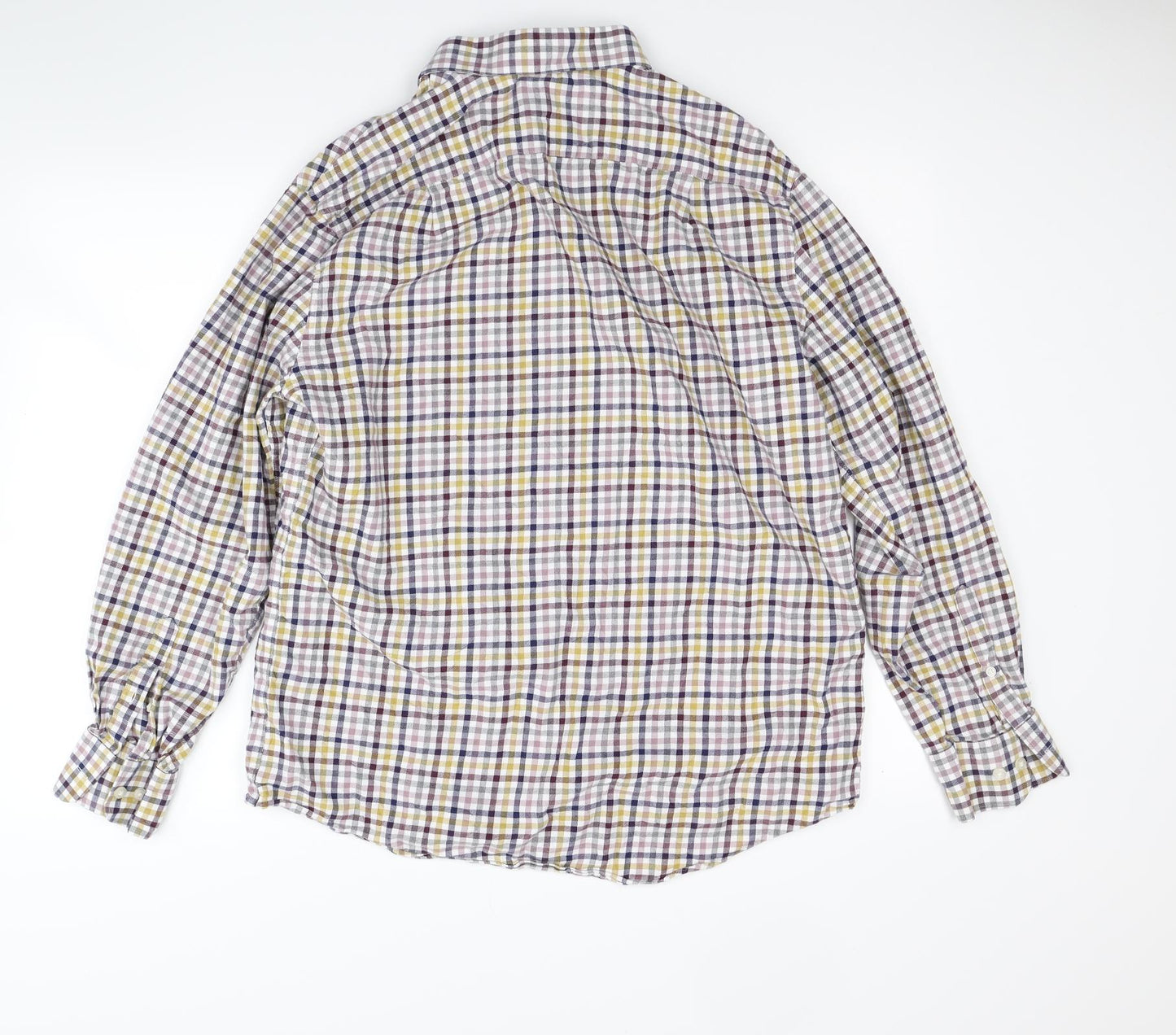 Marks and Spencer Mens Multicoloured Check   Button-Up Size 16  - 16 inch neck