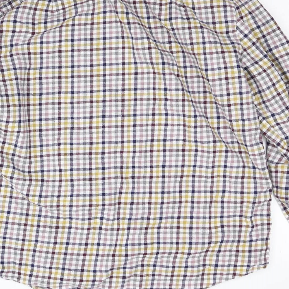 Marks and Spencer Mens Multicoloured Check   Button-Up Size 16  - 16 inch neck