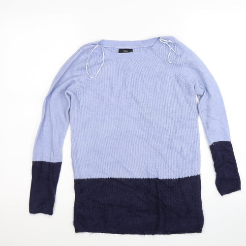 M&Co Womens Blue  Knit Pullover Jumper Size 10