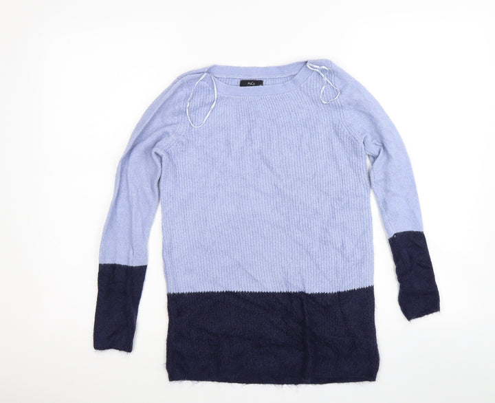 M&Co Womens Blue Knit Pullover Jumper Size 10