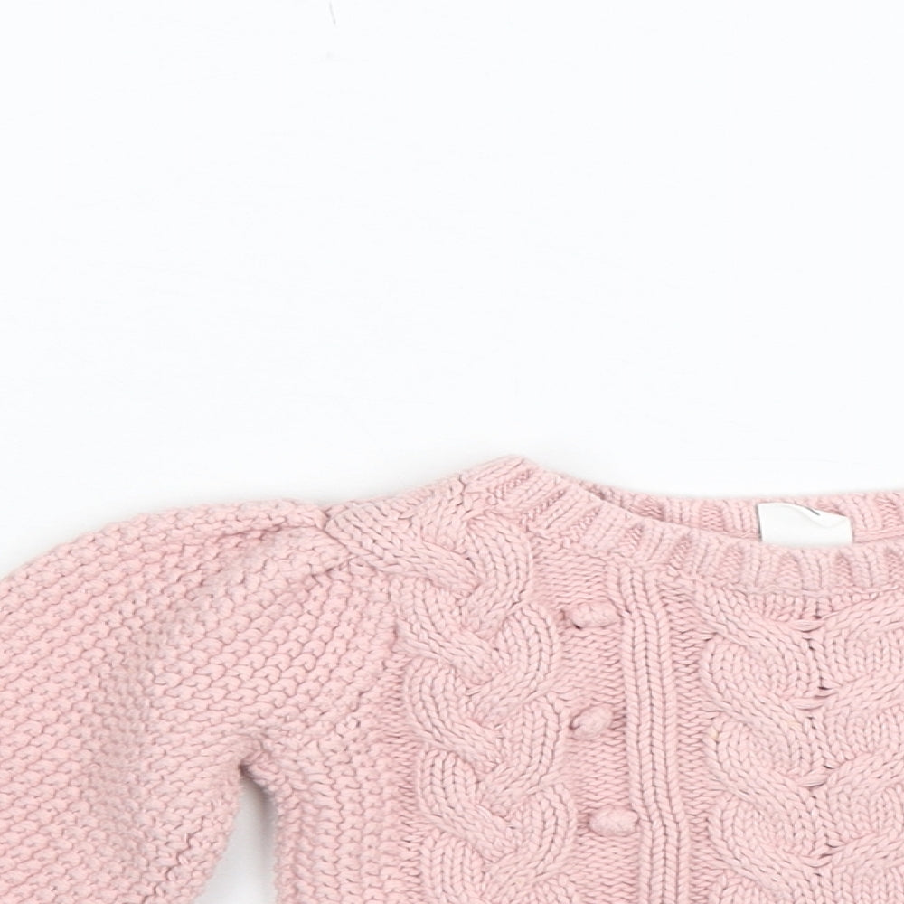 Gap Girls Pink  Knit Pullover Jumper Size 2 Years