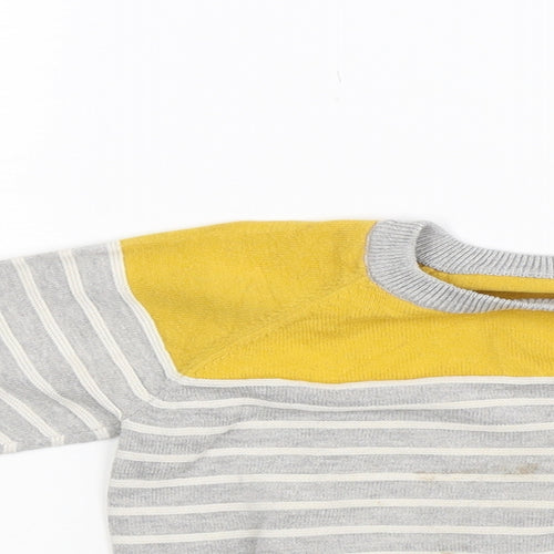 Matalan Boys Grey Striped  Pullover Jumper Size 3-4 Years