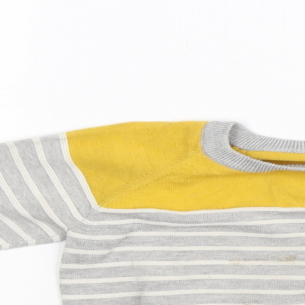 Matalan Boys Grey Striped  Pullover Jumper Size 3-4 Years
