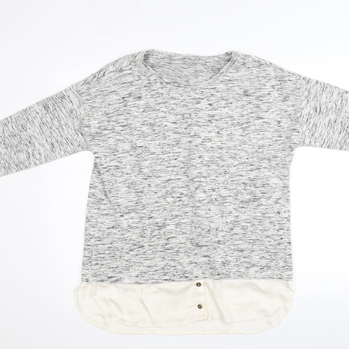 Marks and Spencer Womens Grey  Knit Tunic Jumper Size 14