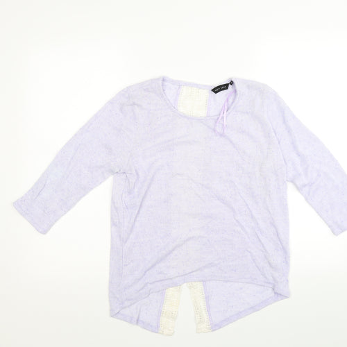 New Look Womens Purple  Knit Pullover Jumper Size 10