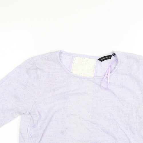 New Look Womens Purple  Knit Pullover Jumper Size 10