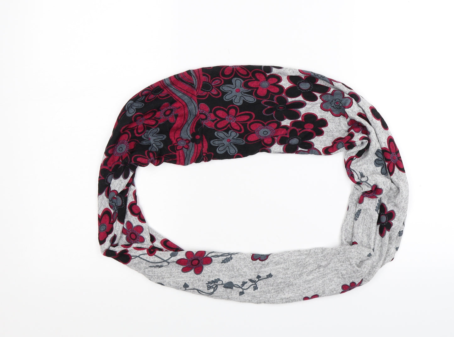 Preworn Womens Grey Floral   Scarf