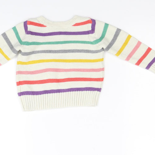 Gap Boys Beige Striped Knit Pullover Jumper Size 2 Years