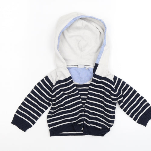 Fashion division Boys Blue Striped Knit Pullover Jumper Size 3-6 Months