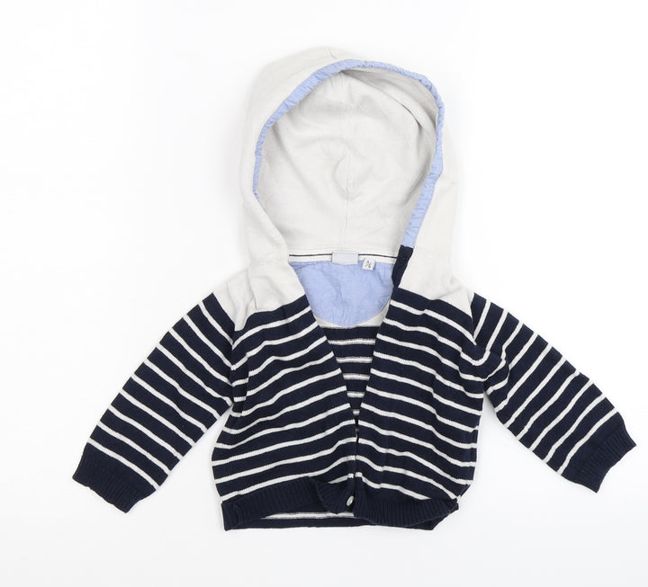 Fashion division Boys Blue Striped Knit Pullover Jumper Size 3-6 Months