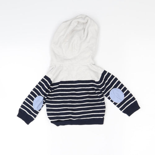 Fashion division Boys Blue Striped Knit Pullover Jumper Size 3-6 Months