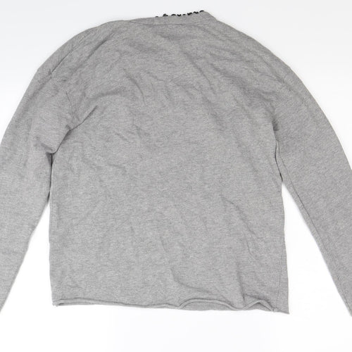 Preworn Womens Grey  Jacquard Pullover Sweatshirt Size M