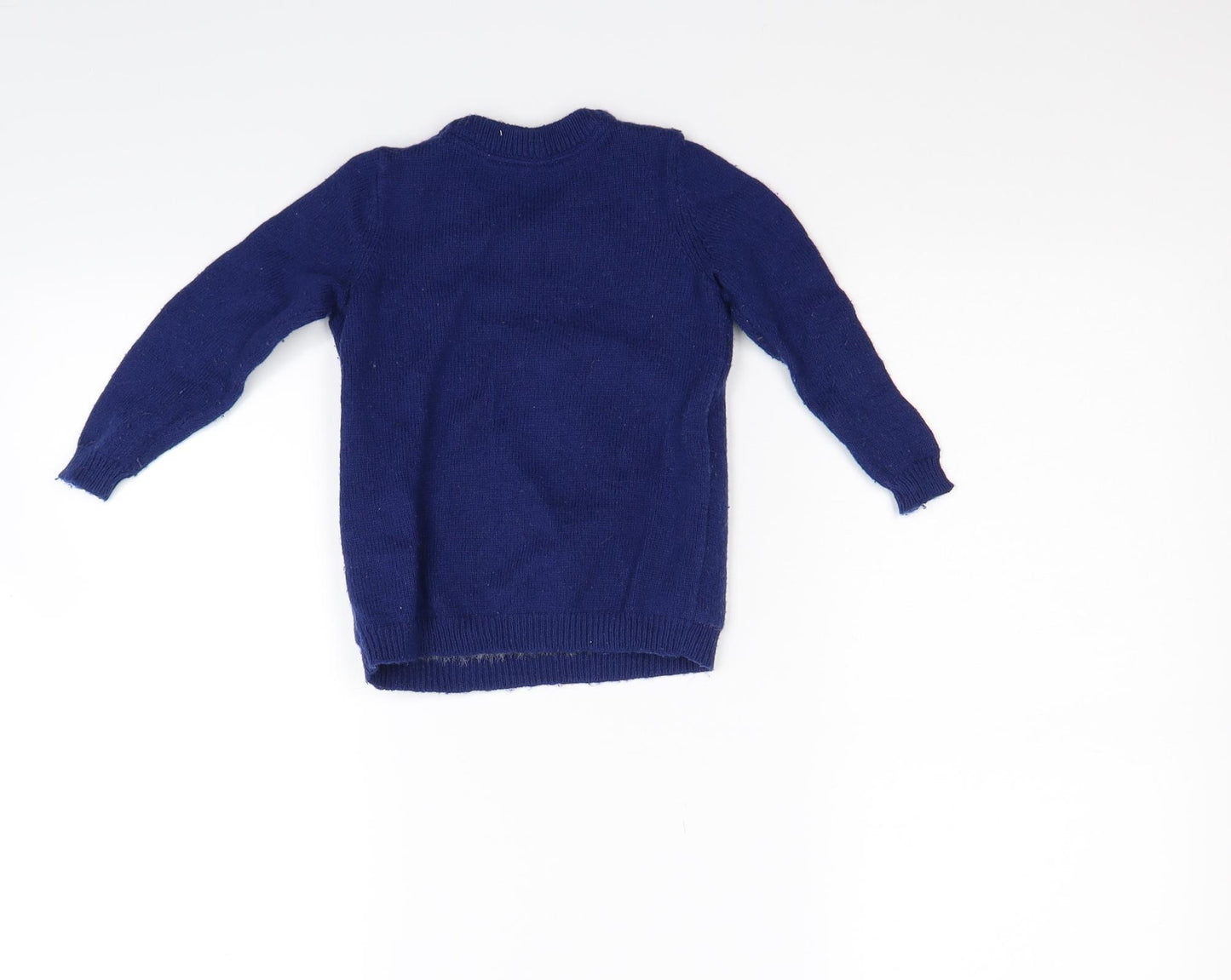 John Lewis Boys Blue  Knit Pullover Jumper Size 2 Years  - Christmas Jumper