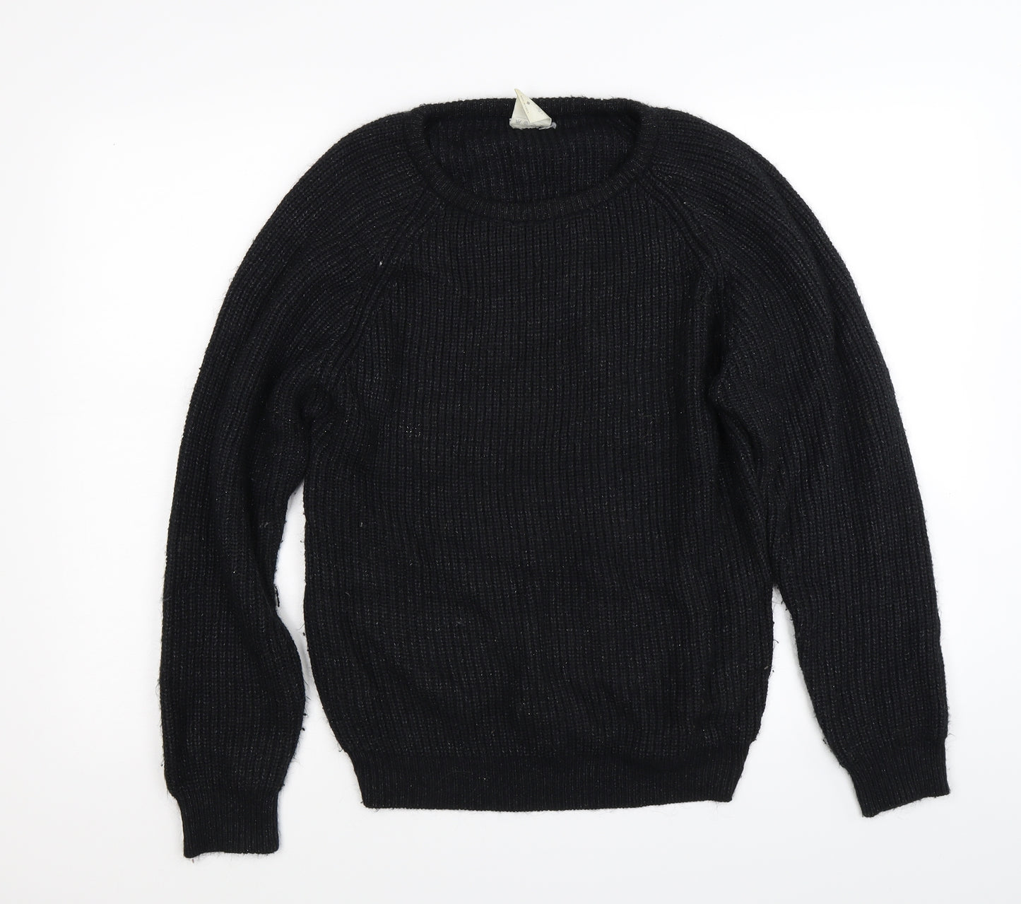 Asdale Womens Black  Knit Pullover Jumper Size 14