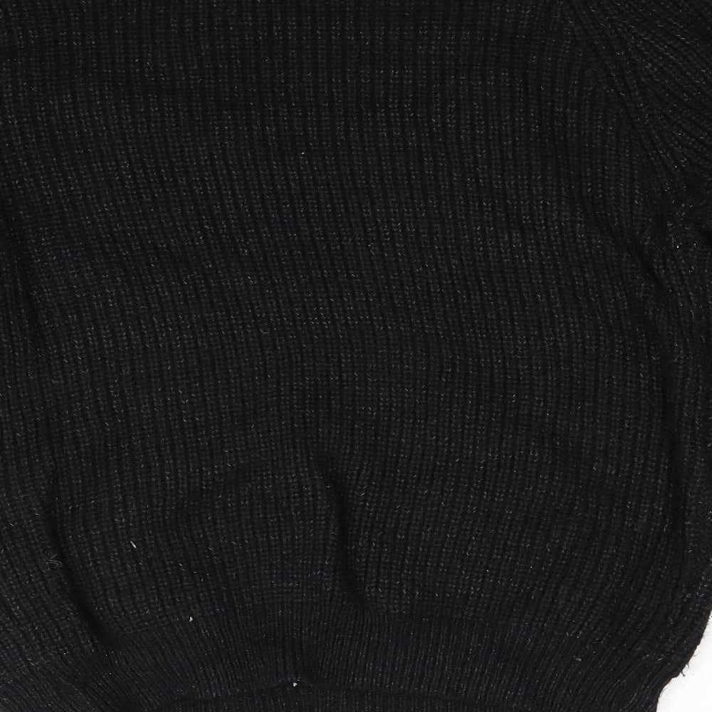 Asdale Womens Black  Knit Pullover Jumper Size 14