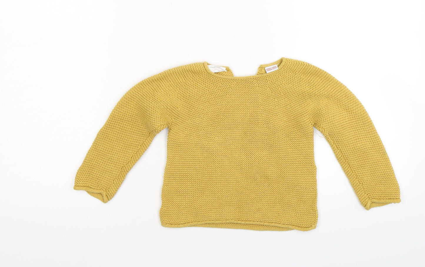 Zara Girls Yellow   Pullover Jumper Size 3-4 Years