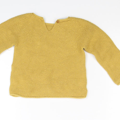 Zara Girls Yellow   Pullover Jumper Size 3-4 Years