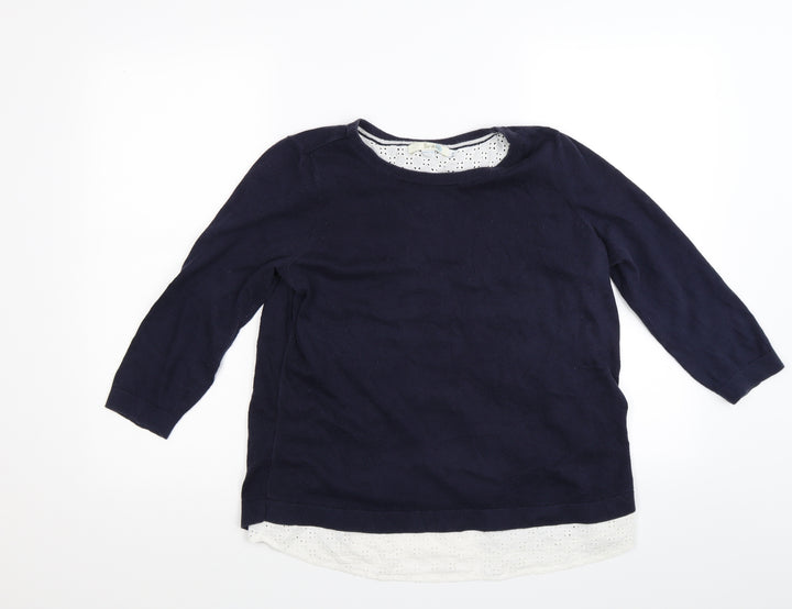 Bowden Womens Blue  Knit Pullover Jumper Size M  - open back