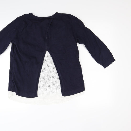 Bowden Womens Blue  Knit Pullover Jumper Size M  - open back