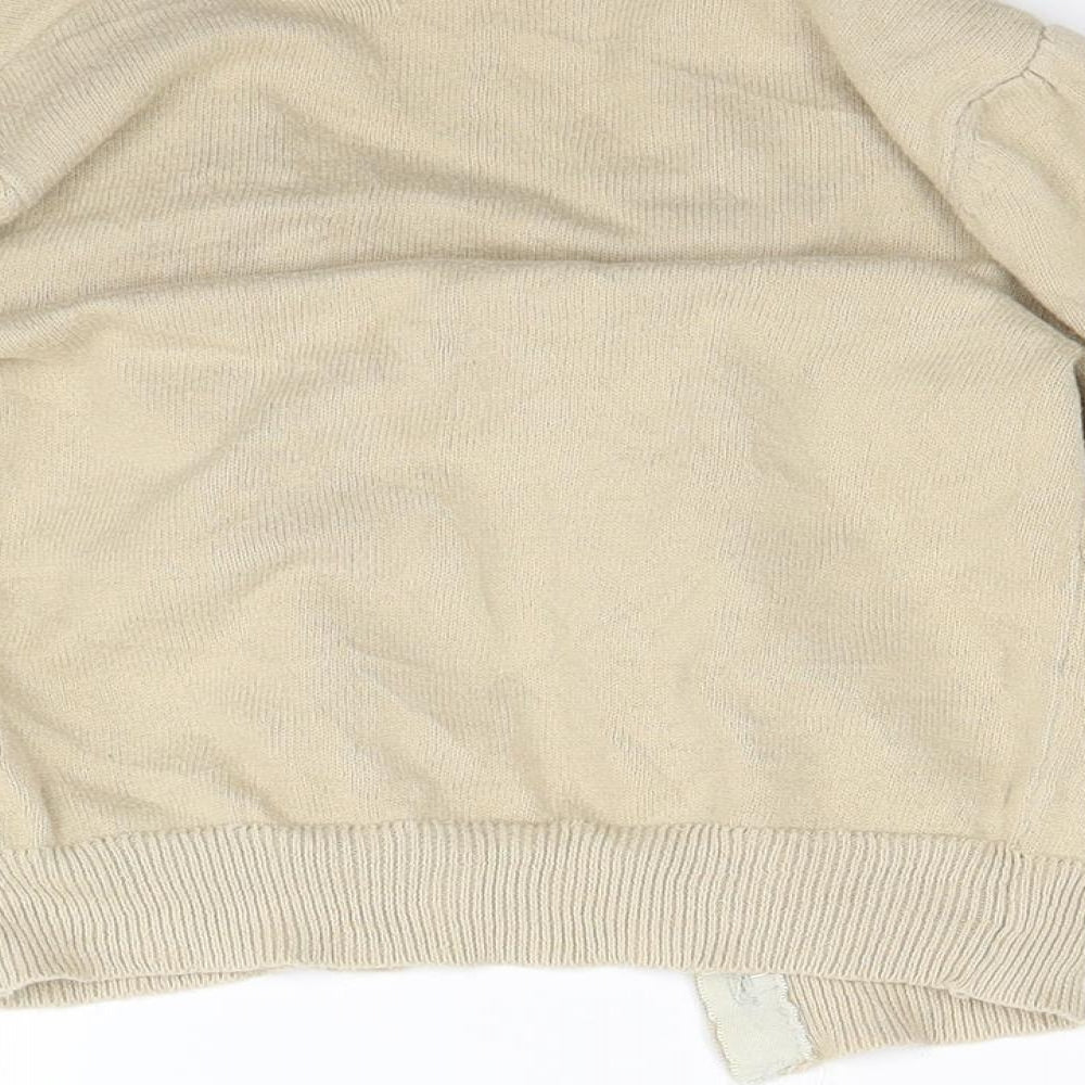 Little lillys Girls Beige  Knit Cardigan Jumper Size 5 Years