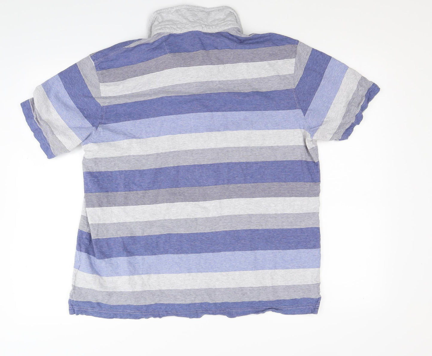 Marks and Spencer Mens Blue Striped   Polo Size L