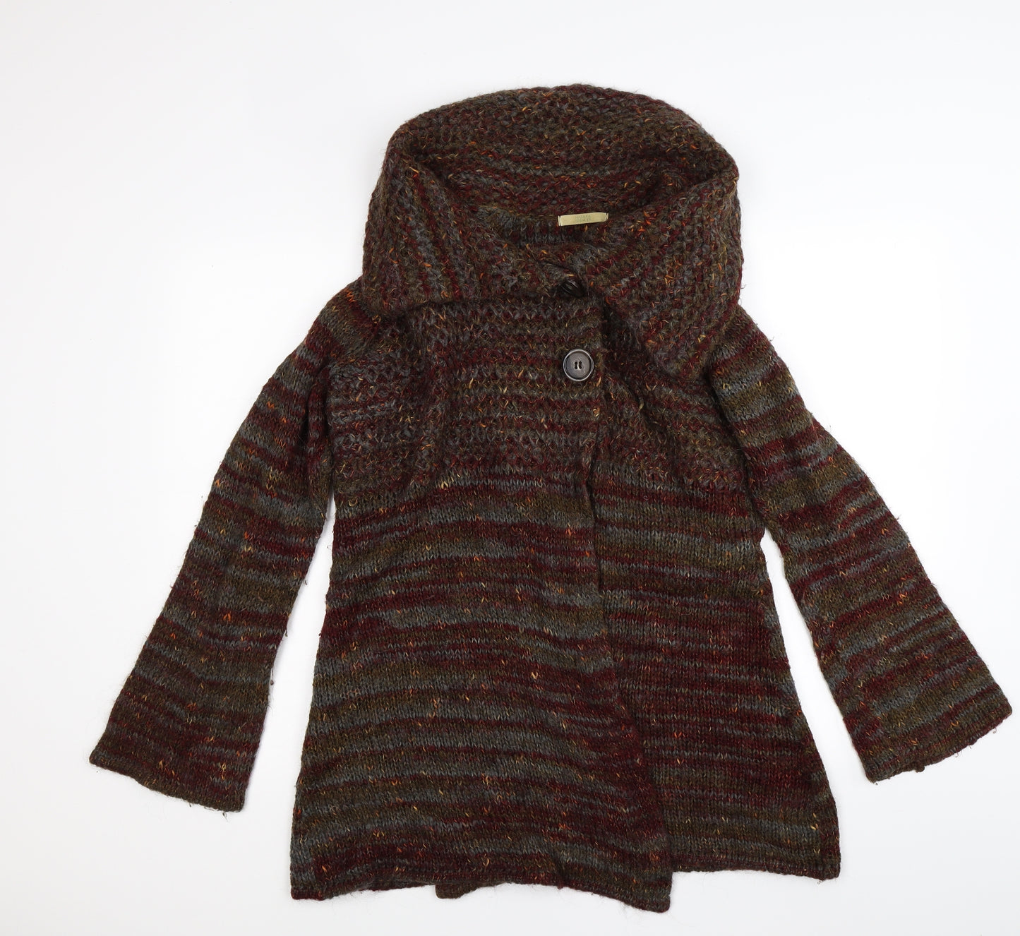 Marks and Spencer Womens Brown  Knit Cardigan Jumper Size 16
