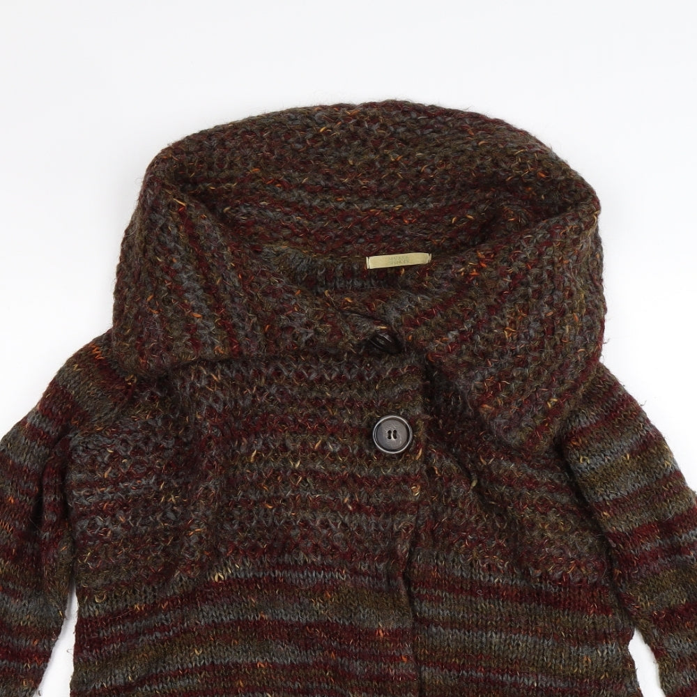 Marks and Spencer Womens Brown  Knit Cardigan Jumper Size 16