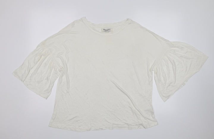 Brave Soul Womens White   Basic T-Shirt Size M
