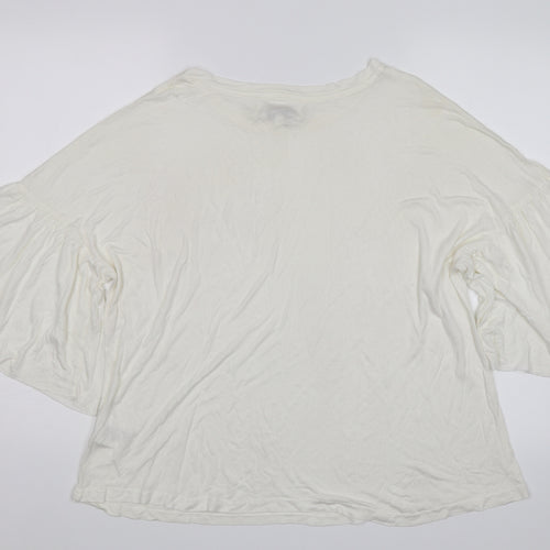 Brave Soul Womens White   Basic T-Shirt Size M
