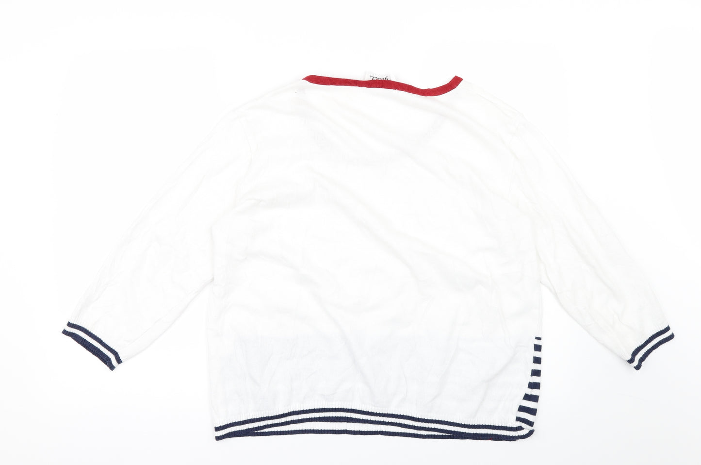 Afibel Womens White   Jersey Blouse Size 20