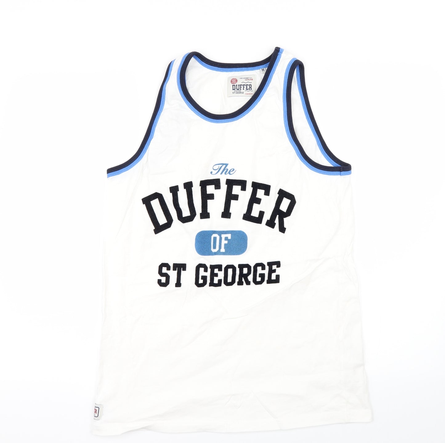 Duffer of St. George Mens White   Basic Tank Size M