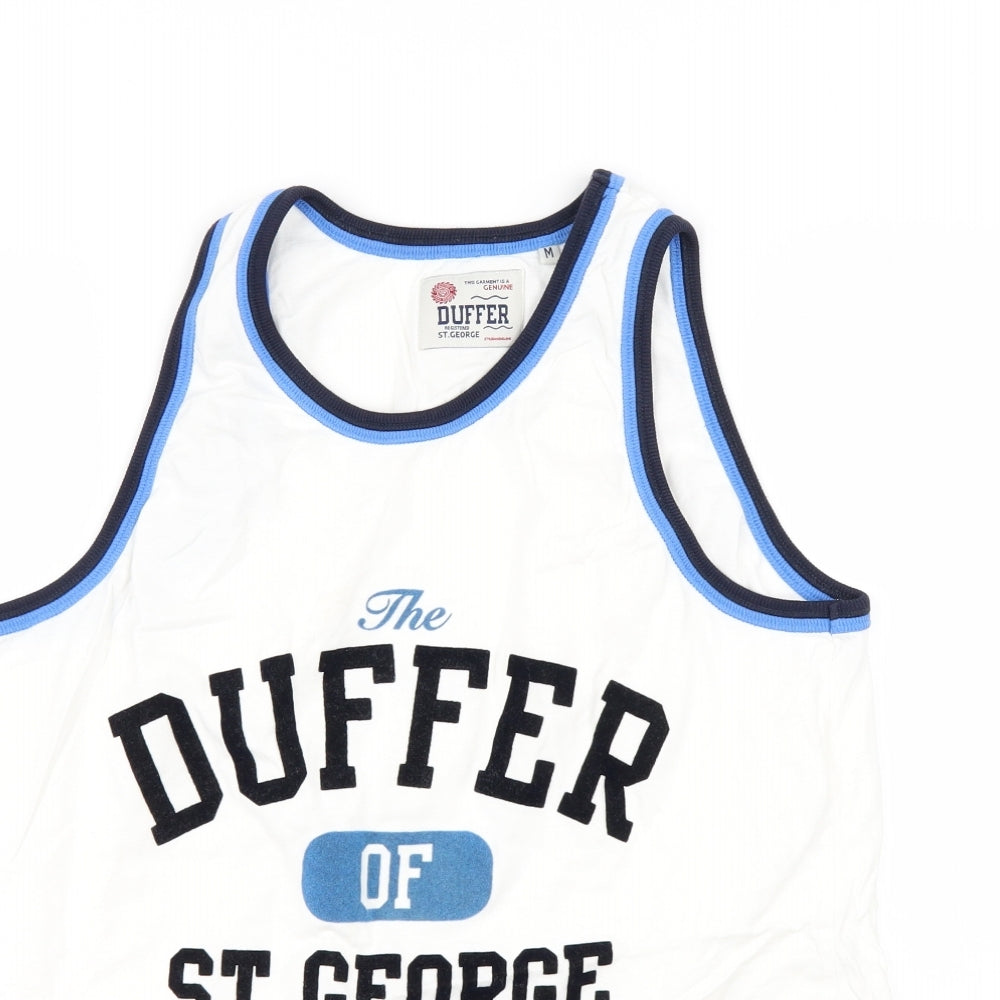 Duffer of St. George Mens White   Basic Tank Size M