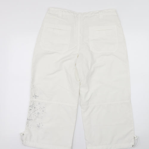 For Women Womens White   Trousers  Size 12 L20 in