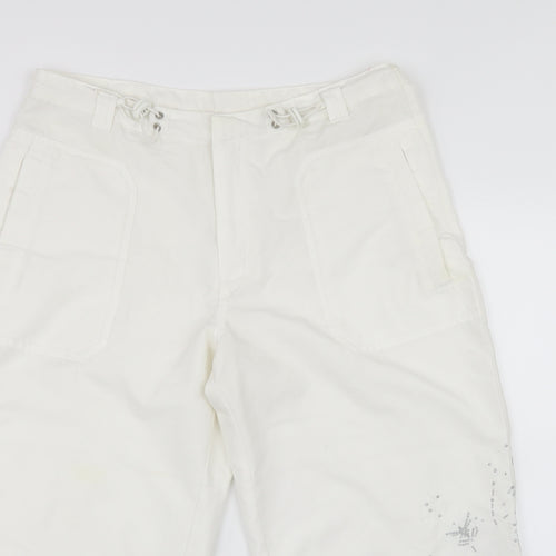 For Women Womens White   Trousers  Size 12 L20 in