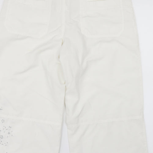 For Women Womens White   Trousers  Size 12 L20 in