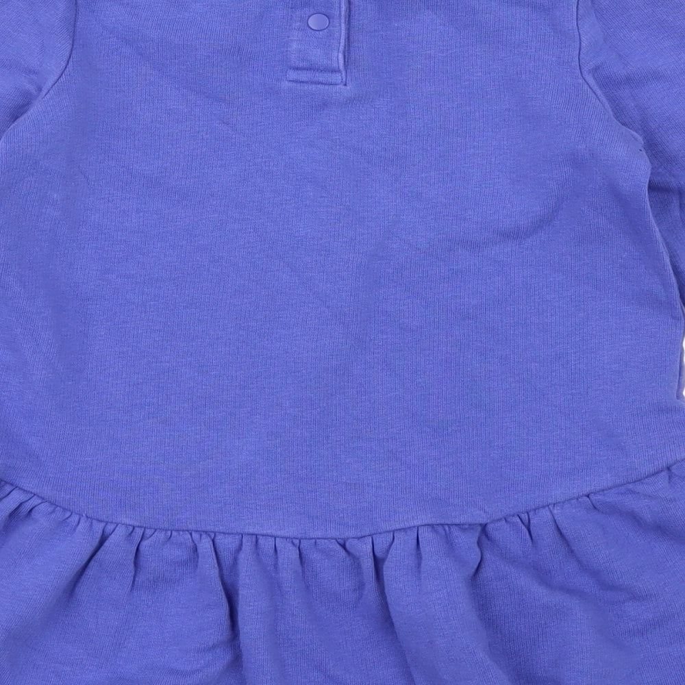 M&S Girls Blue   Jumper Dress  Size 5-6 Years  - Made of Stars