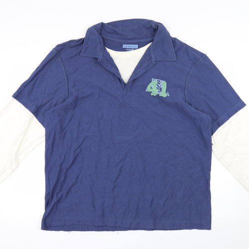 George Mens Blue    Polo Size L  - 41