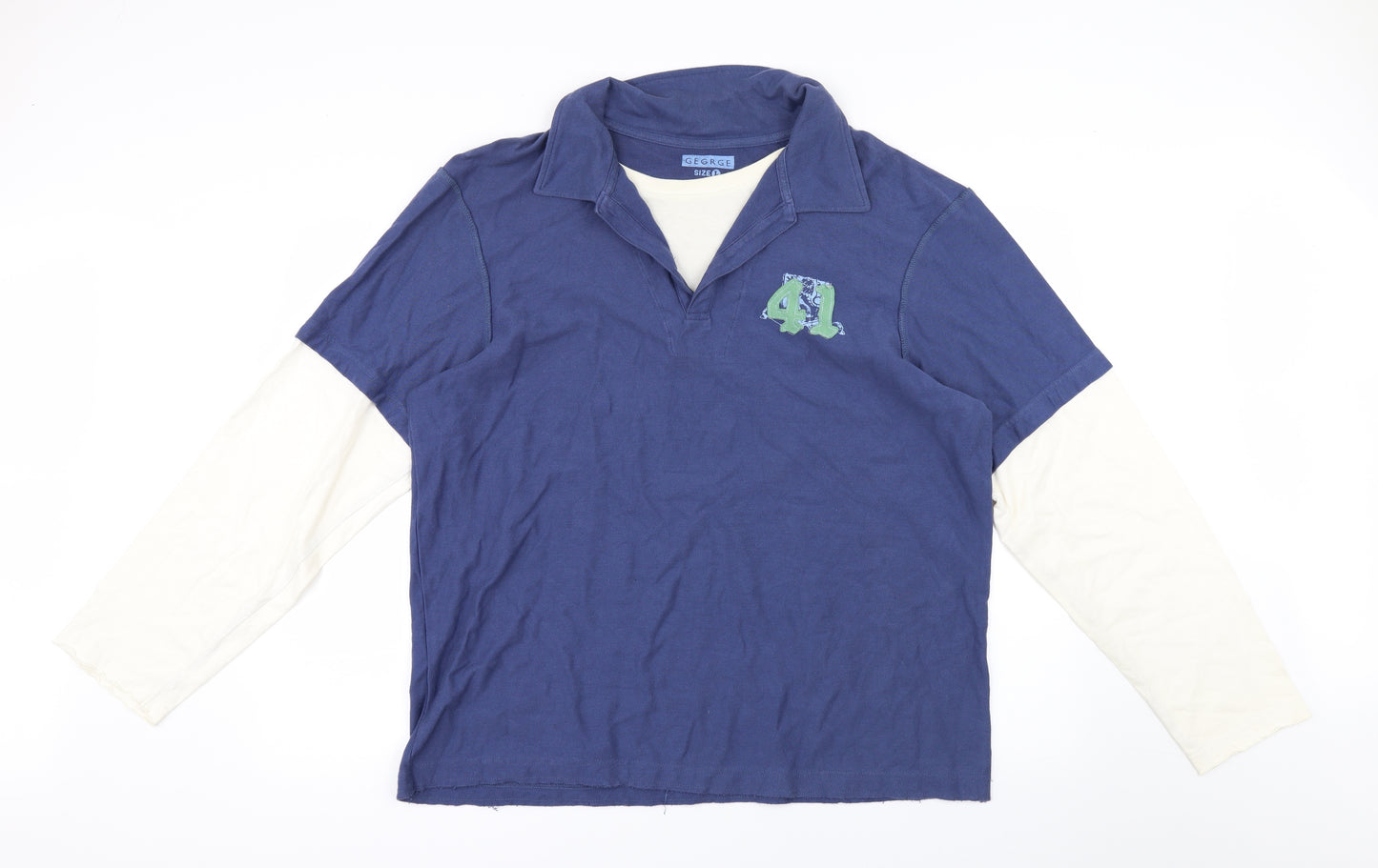 George Mens Blue    Polo Size L  - 41
