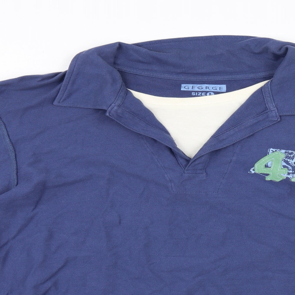 George Mens Blue    Polo Size L  - 41