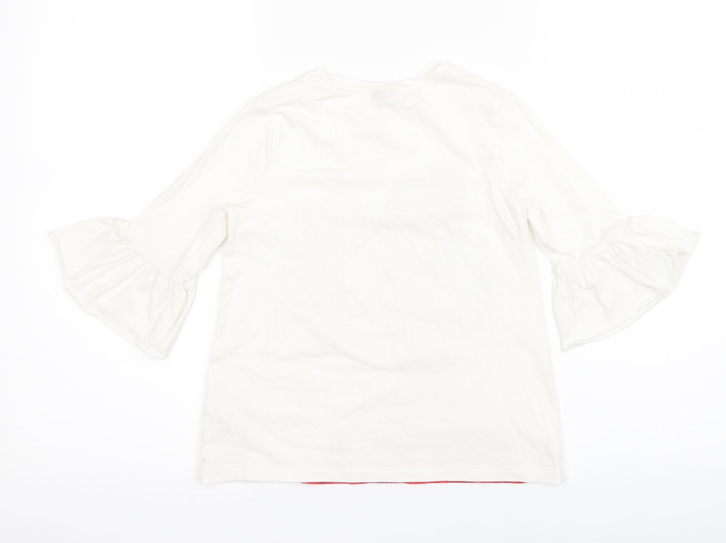 Preowrn Girls White   Basic Blouse Size 5-6 Years  - Sparkle like Belle