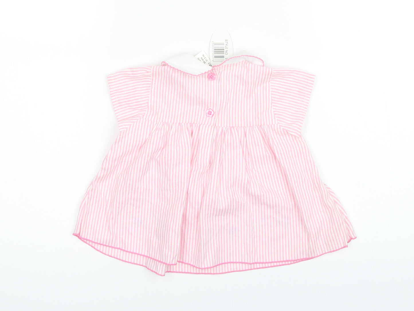 Baby C Baby Pink Striped  Shift  Size 9-12 Months